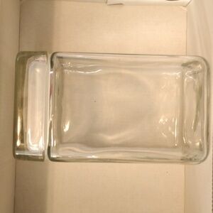 Clear Glass Storage Container With Clear Glass Lid.